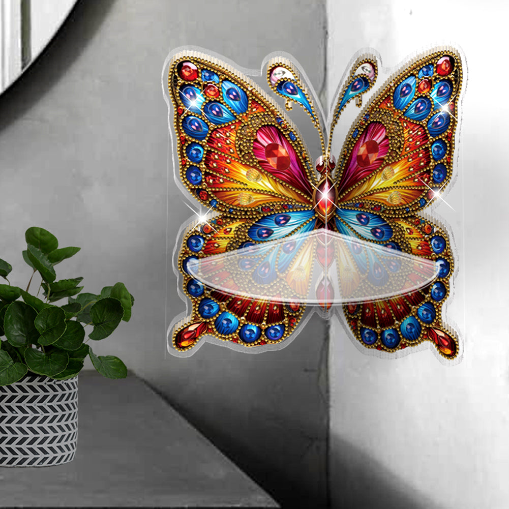 Butterfly Acrylic Diamond Painting Corner Shelf Storage Rack for Room Decoration