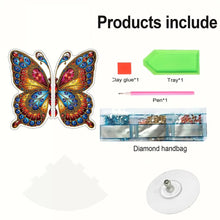 Load image into Gallery viewer, Butterfly Acrylic Diamond Painting Corner Shelf Storage Rack for Room Decoration