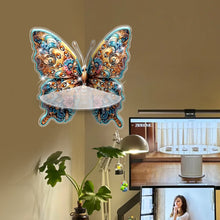 Load image into Gallery viewer, Butterfly Acrylic Diamond Painting Corner Shelf Storage Rack for Room Decoration