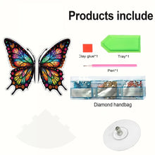 Load image into Gallery viewer, Butterfly Acrylic Diamond Painting Corner Shelf Storage Rack for Room Decoration