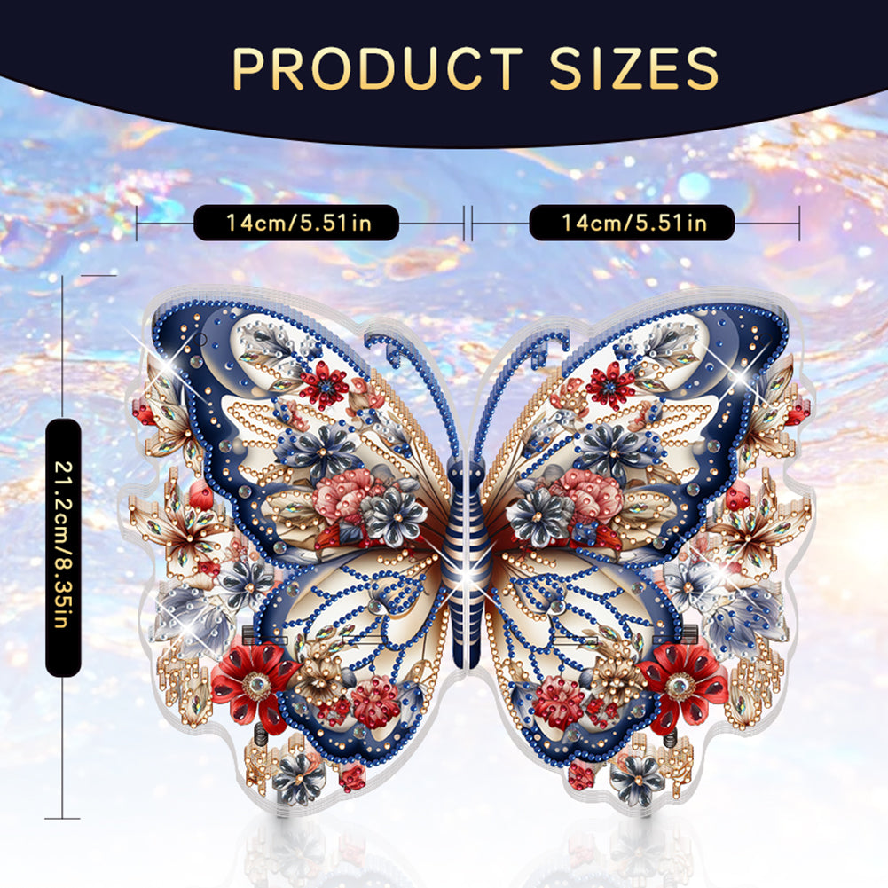 Butterfly Acrylic Diamond Painting Corner Shelf Storage Rack for Room Decoration