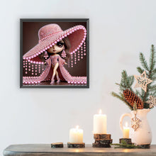 Load image into Gallery viewer, Diamond Painting - Partial Special Shaped - Girl With Big Eyes And Hat (30*30CM)