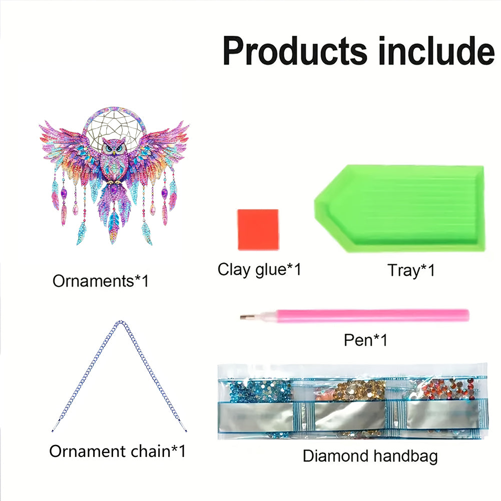 Animal Dream Catcher Diamond Painting Ornaments Diamond Painting Hanging Pendant