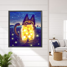 Load image into Gallery viewer, Diamond Painting - Full Square - Black Cat (40*50CM)