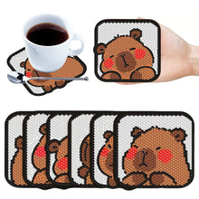 Load image into Gallery viewer, 6Pcs/Set Capybara DIY Diamond Painting Coasters Kits DIY Diamond Art Coaster Set