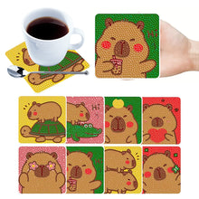 Load image into Gallery viewer, 8 Pcs Diamond Art Coasters DIY Diamond Painting Coasters Kits Art Craft Supplies