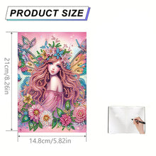 Load image into Gallery viewer, Special Shaped Girl Diamond Painting Diary Book for Birthdays Or Christmas Gifts