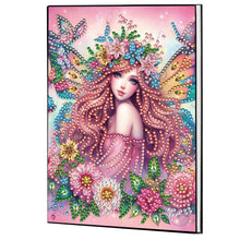 Load image into Gallery viewer, Special Shaped Girl Diamond Painting Diary Book for Birthdays Or Christmas Gifts