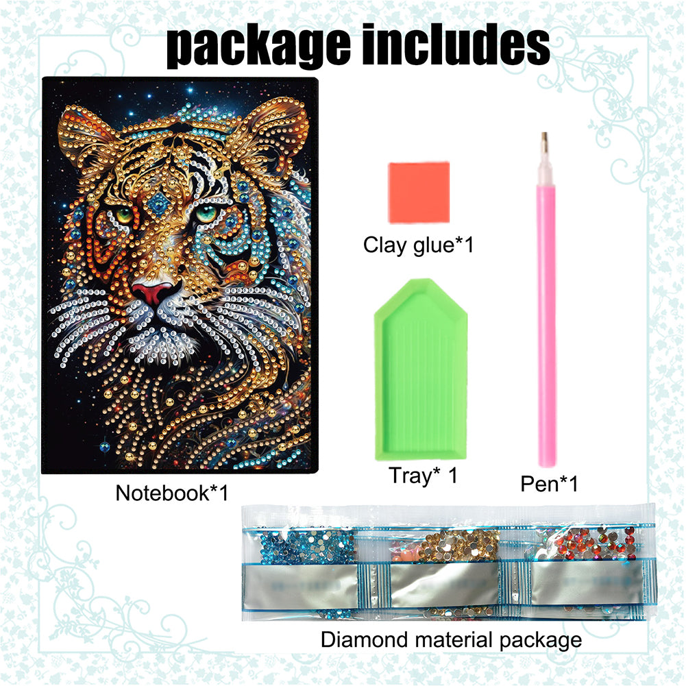 Special Shaped Girl Diamond Painting Diary Book for Birthdays Or Christmas Gifts