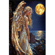 Load image into Gallery viewer, Diamond Painting - Full Square - Angel Under The Moon (40*60CM)