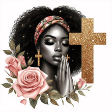 Load image into Gallery viewer, AB Diamond Painting - Full Round - Black Girl Praying (40*40CM)