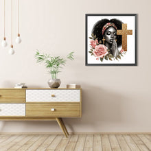 Load image into Gallery viewer, AB Diamond Painting - Full Round - Black Girl Praying (40*40CM)