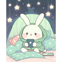 Load image into Gallery viewer, AB Diamond Painting - Full Round - Bunny Playing With Mobile Phone (40*50CM)
