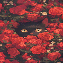 Load image into Gallery viewer, Diamond Painting - Full Square - Rose Black Cat (40*70CM)