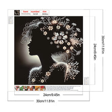 Load image into Gallery viewer, Diamond Painting - Partial Special Shaped - Elegant Silhouette Woman (30*30CM)