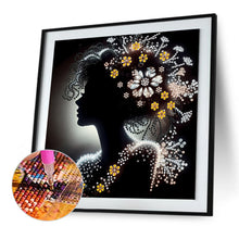 Load image into Gallery viewer, Diamond Painting - Partial Special Shaped - Elegant Silhouette Woman (30*30CM)