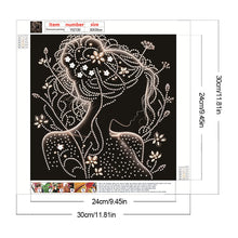 Load image into Gallery viewer, Diamond Painting - Partial Special Shaped - Elegant Silhouette Woman (30*30CM)