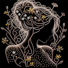 Load image into Gallery viewer, Diamond Painting - Partial Special Shaped - Elegant Silhouette Woman (30*30CM)