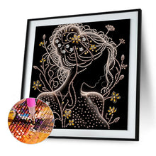 Load image into Gallery viewer, Diamond Painting - Partial Special Shaped - Elegant Silhouette Woman (30*30CM)