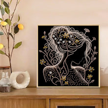 Load image into Gallery viewer, Diamond Painting - Partial Special Shaped - Elegant Silhouette Woman (30*30CM)