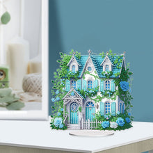 Load image into Gallery viewer, Flower House Acrylic Diamond Painting Tabletop Ornaments Kit for Adults Beginner