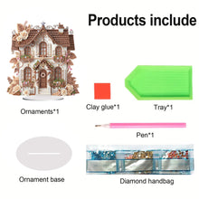 Load image into Gallery viewer, Flower House Acrylic Diamond Painting Tabletop Ornaments Kit for Adults Beginner
