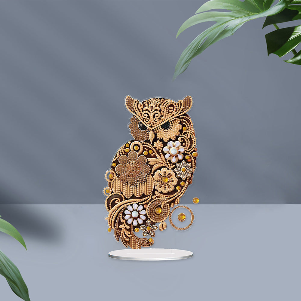 Animal Acrylic Diamond Painting Tabletop Ornaments Kit Desktop Diamond Art Kits