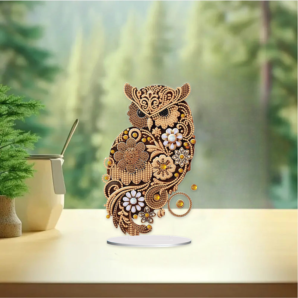 Animal Acrylic Diamond Painting Tabletop Ornaments Kit Desktop Diamond Art Kits
