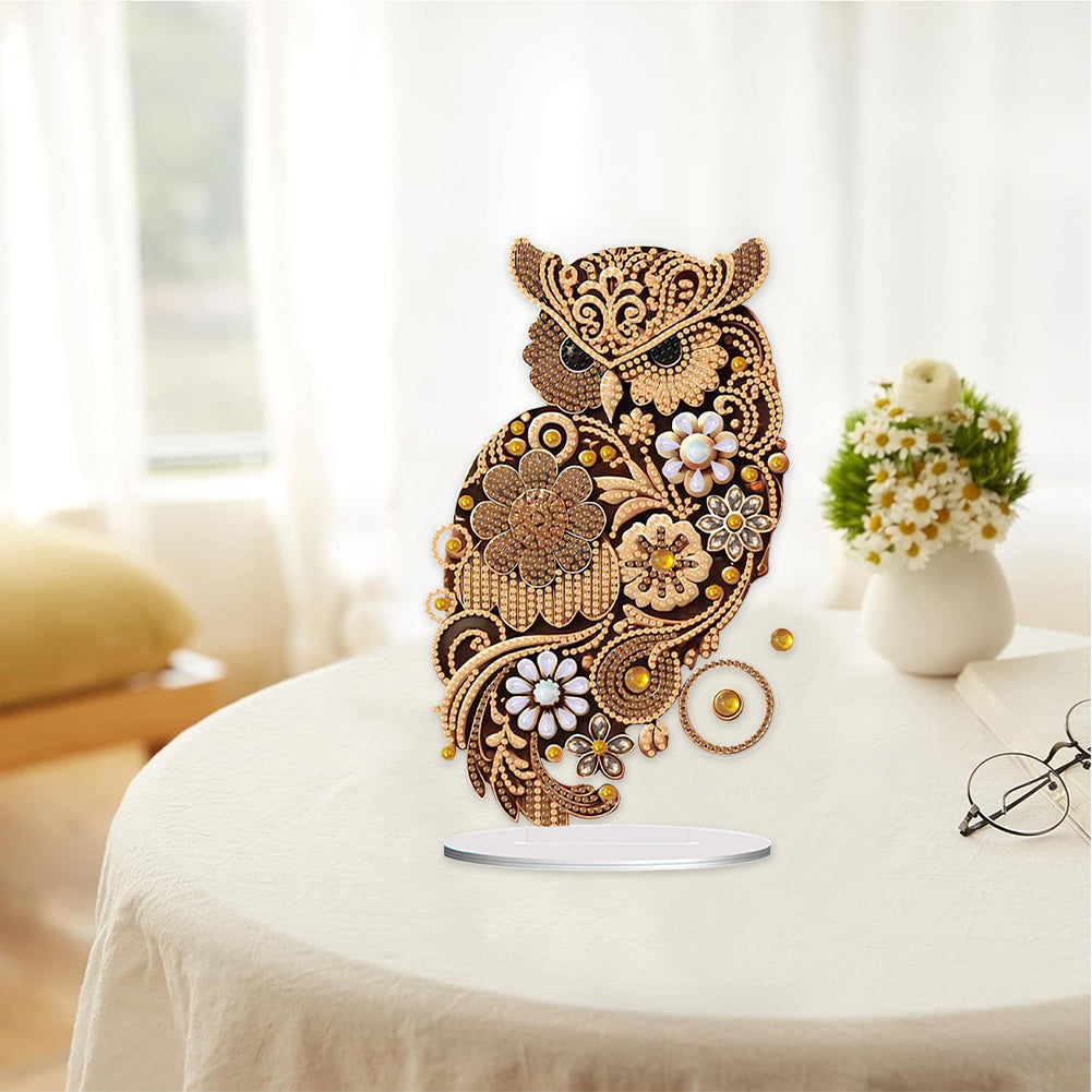 Animal Acrylic Diamond Painting Tabletop Ornaments Kit Desktop Diamond Art Kits
