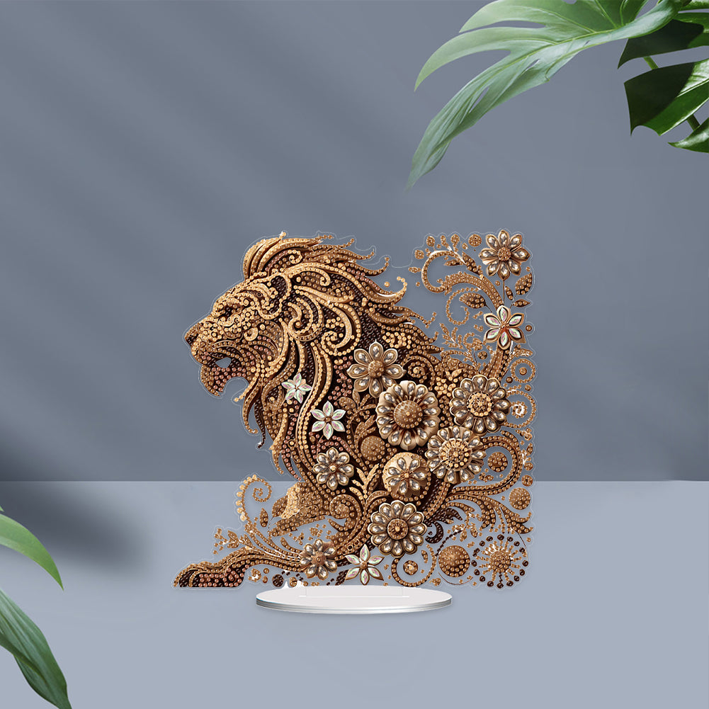 Animal Acrylic Diamond Painting Tabletop Ornaments Kit Desktop Diamond Art Kits