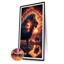 Load image into Gallery viewer, Diamond Painting - Full Round - Lion Elephant (40*70CM)