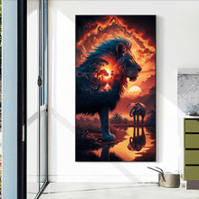 Load image into Gallery viewer, Diamond Painting - Full Round - Lion Elephant (40*70CM)