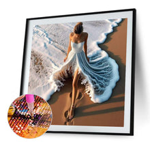 Load image into Gallery viewer, Diamond Painting - Full Round - Girl In Wave Skirt (40*40CM)