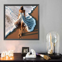 Load image into Gallery viewer, Diamond Painting - Full Round - Girl In Wave Skirt (40*40CM)