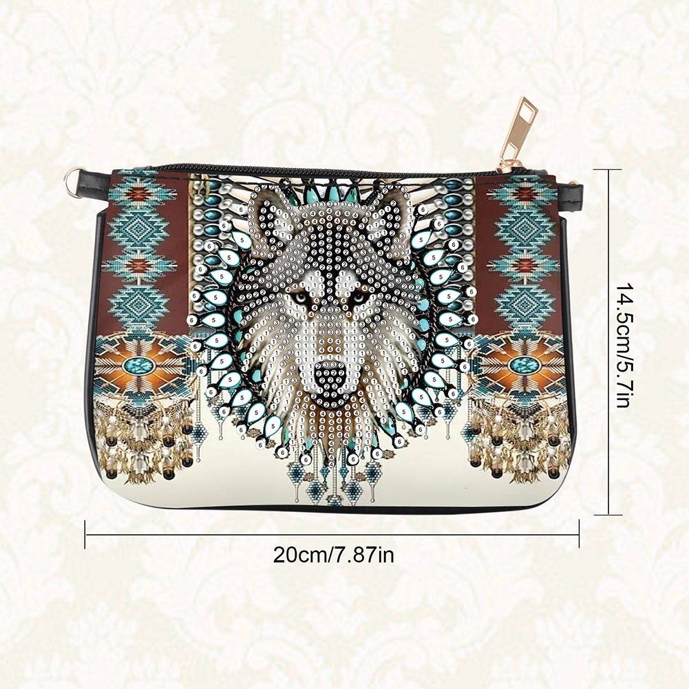 5D Diamond Painting Crossbody Chain Bags Leather Diamond Art Purses for Adults