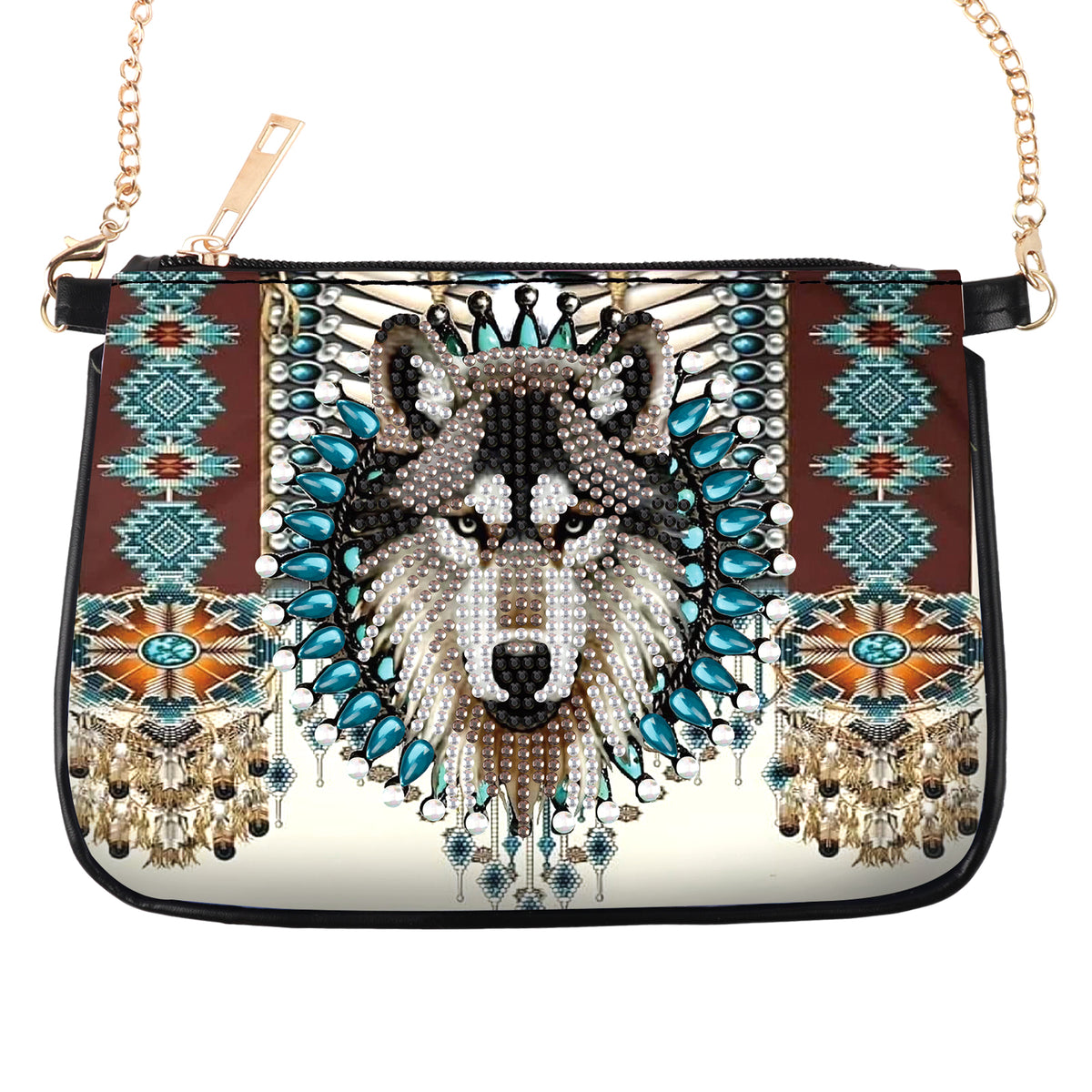 5D Diamond Painting Crossbody Chain Bags Leather Diamond Art Purses for Adults