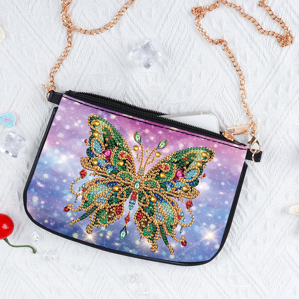 5D Diamond Painting Crossbody Chain Bags Leather Diamond Art Purses for Adults
