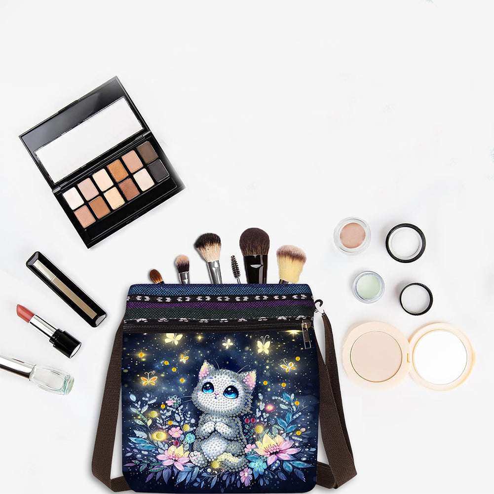 Bathing Elephant Special Shape Diamond Painting Crossbody Bag for Outdoor Travel