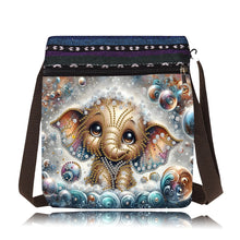 Load image into Gallery viewer, Bathing Elephant Special Shape Diamond Painting Crossbody Bag for Outdoor Travel