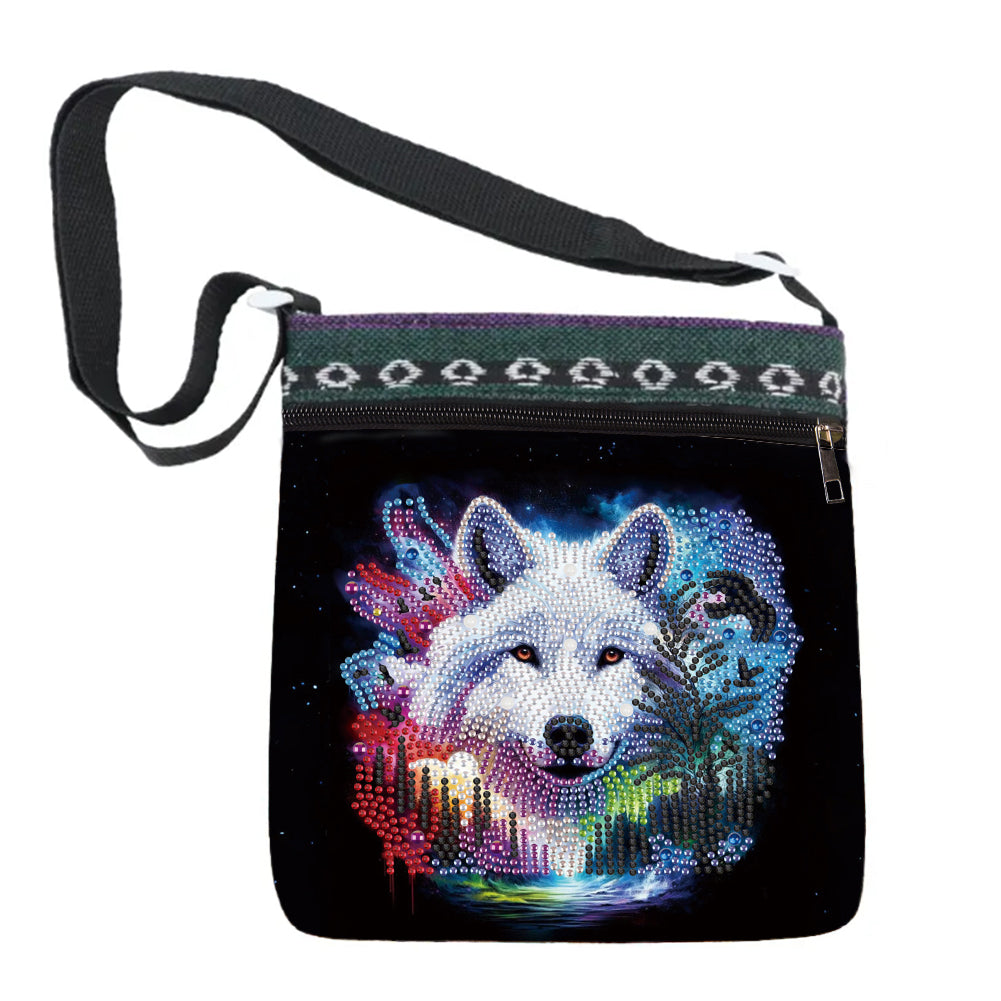 Bathing Elephant Special Shape Diamond Painting Crossbody Bag for Outdoor Travel