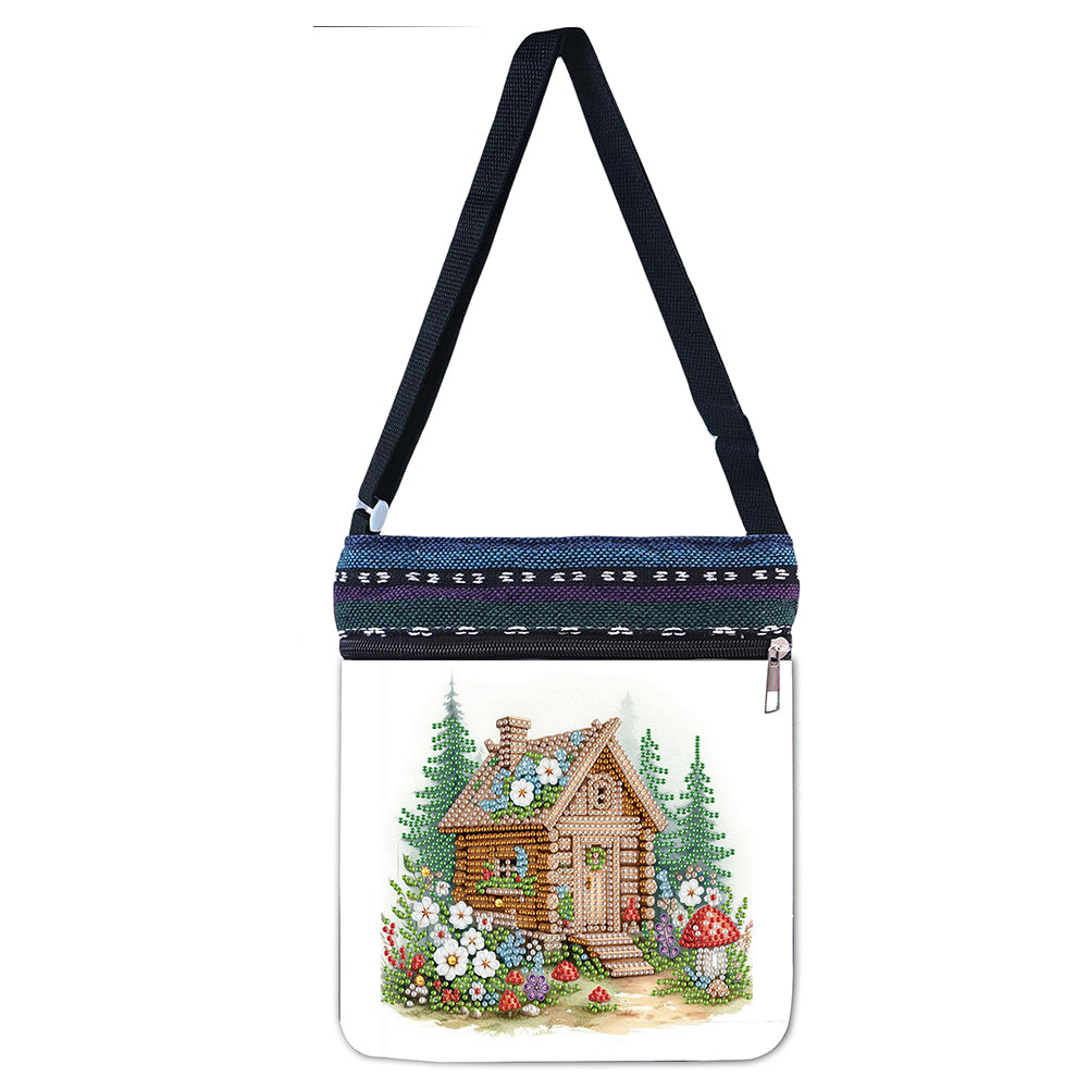 Bathing Elephant Special Shape Diamond Painting Crossbody Bag for Outdoor Travel