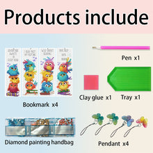 Load image into Gallery viewer, 4 Pcs Animal Diamond Painting Bookmarks Diamond Art Bookmarks for Book Lovers
