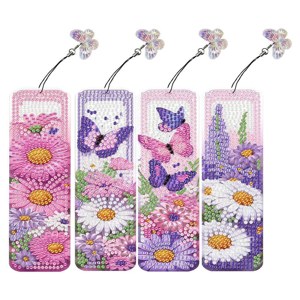 4 Pcs Animal Diamond Painting Bookmarks Diamond Art Bookmarks for Book Lovers