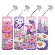 Load image into Gallery viewer, 4 Pcs Animal Diamond Painting Bookmarks Diamond Art Bookmarks for Book Lovers