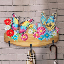 Load image into Gallery viewer, Butterfly Flower Decorative DIY Diamond Painting Art Hooks for Home Office Decor