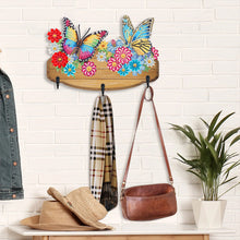 Load image into Gallery viewer, Butterfly Flower Decorative DIY Diamond Painting Art Hooks for Home Office Decor