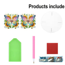 Load image into Gallery viewer, Acrylic Butterfly Round Flower Pot Riser Potted Plant Holder Rack for Home Decor