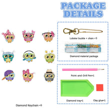 Load image into Gallery viewer, Double Sided Special Shape Animals Diamond Art Craft Keychain for Party Supplies