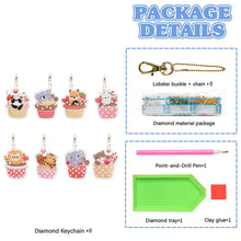 Load image into Gallery viewer, Double Sided Special Shape Animals Diamond Art Craft Keychain for Party Supplies
