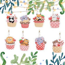 Load image into Gallery viewer, Double Sided Special Shape Animals Diamond Art Craft Keychain for Party Supplies